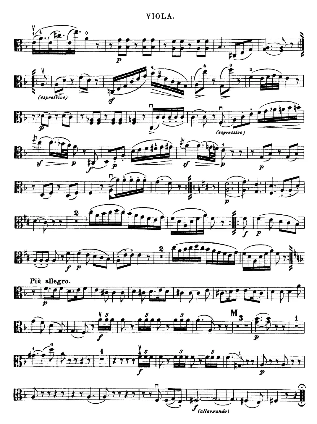 Mozart《Quartet No.15 in D Minor,K.421》（Viola分谱）