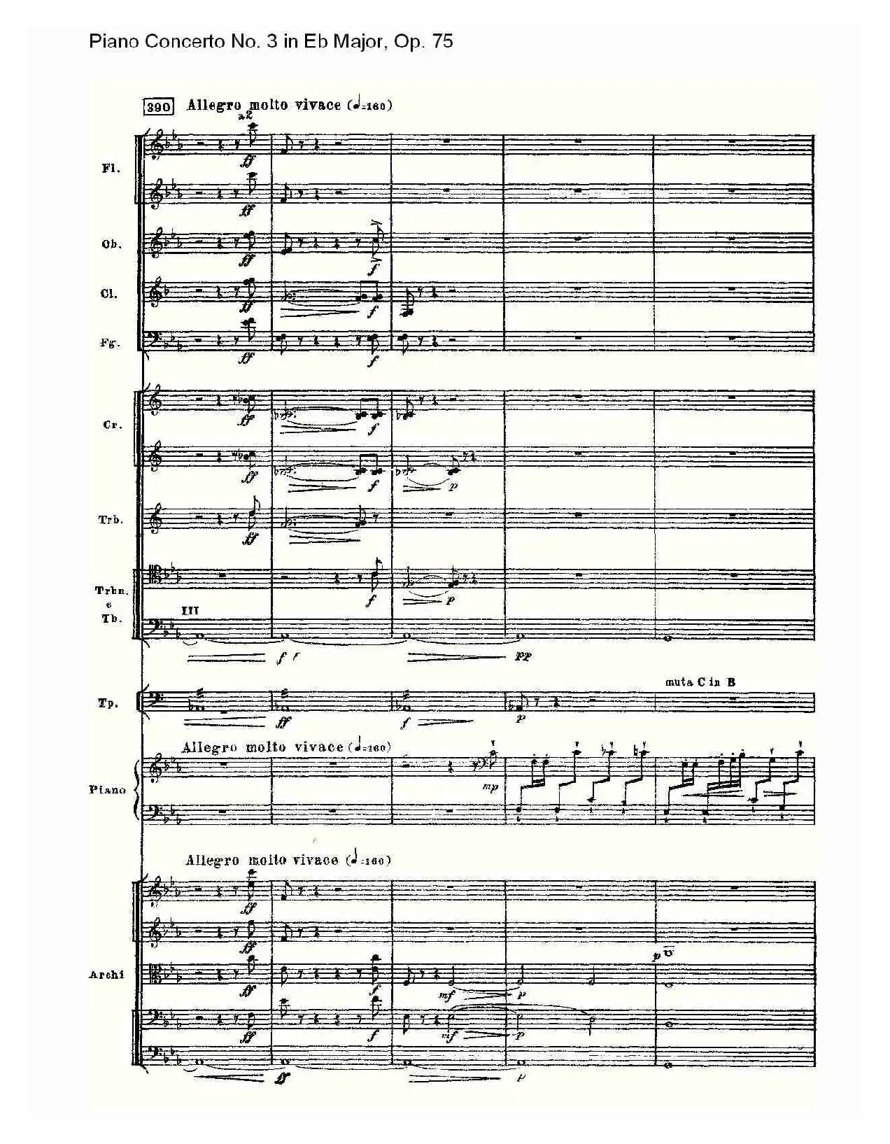 Piano Concerto No.3 in Eb Major, Op.75（Eb大调第三钢琴协奏）