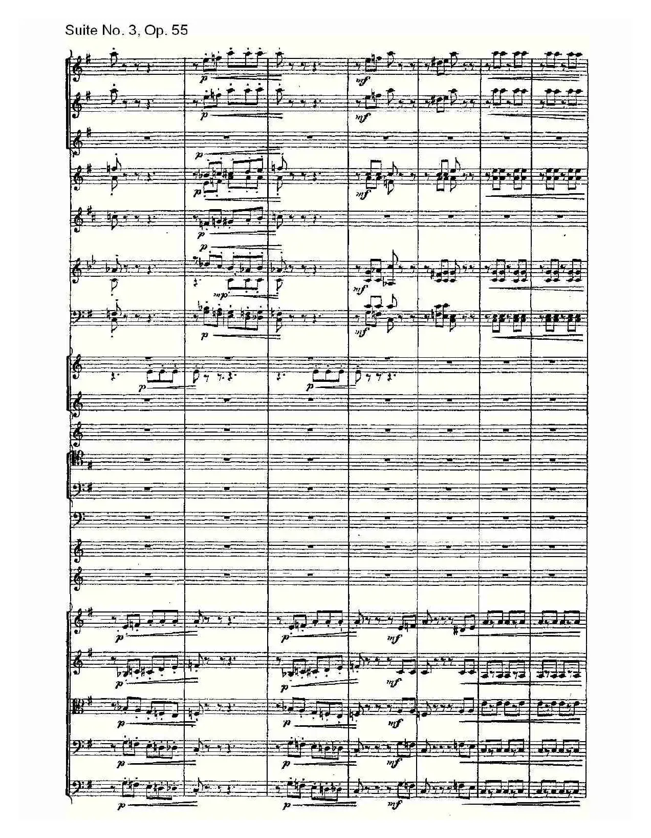 Suite No. 3, Op.55  第三套曲,Op.55第三乐章（一）