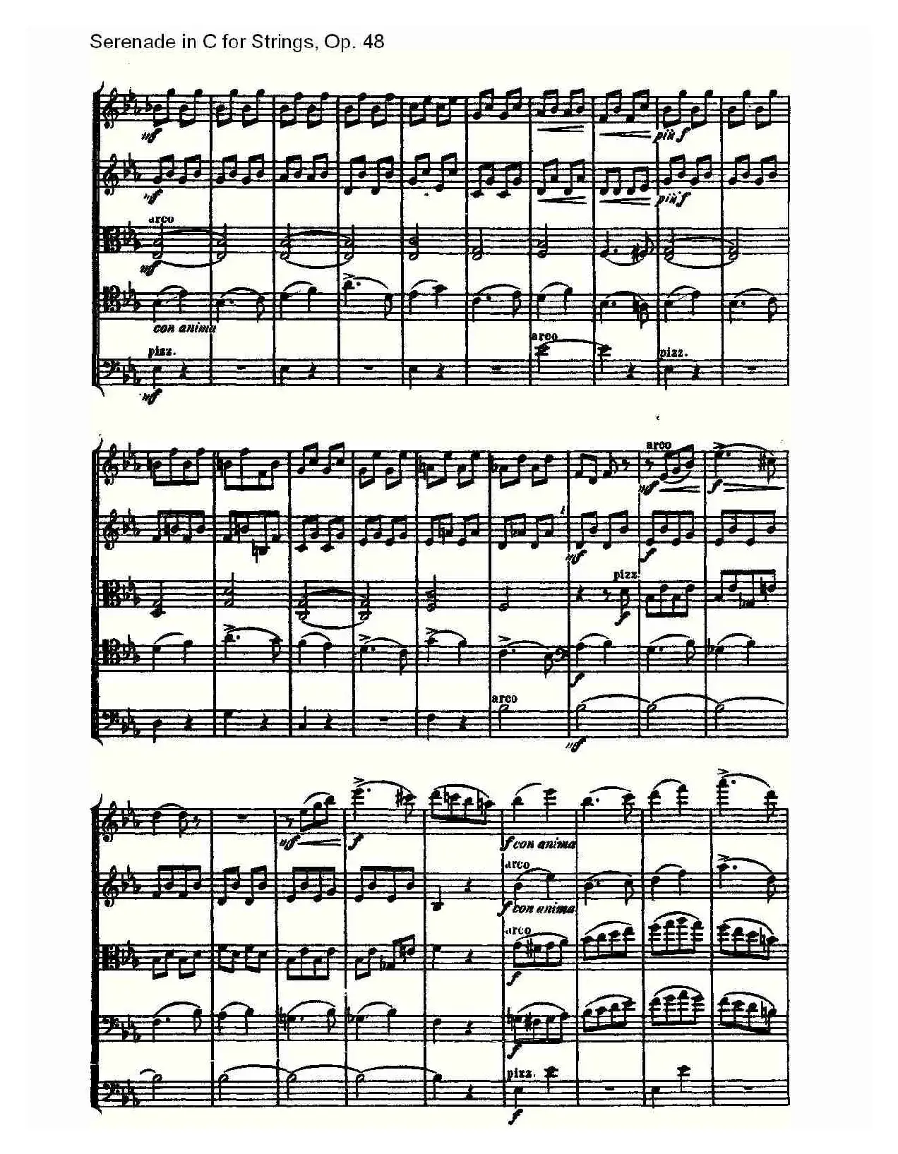 Serenade in C for Strings, Op.48  C调弦乐小夜曲，Op.48（二）