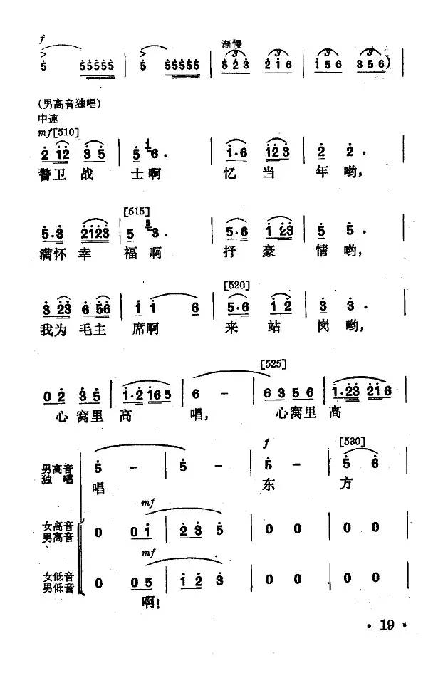 永不下岗（小舞剧主旋律谱）