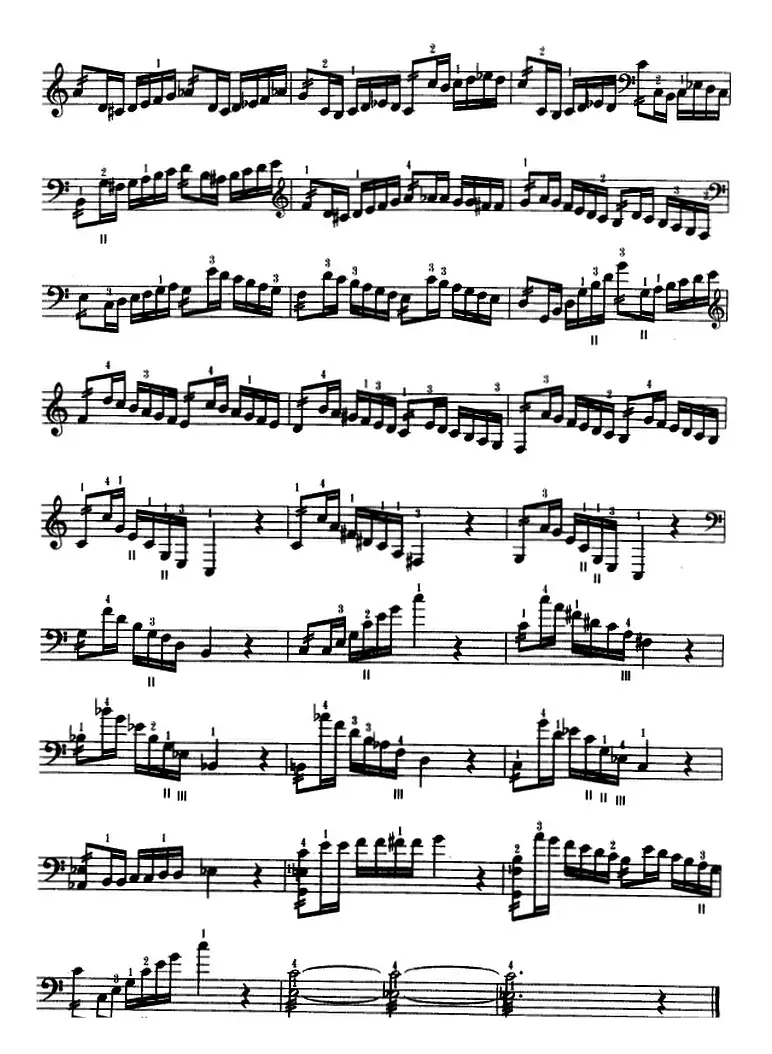 三弦综合练习曲（五线谱）