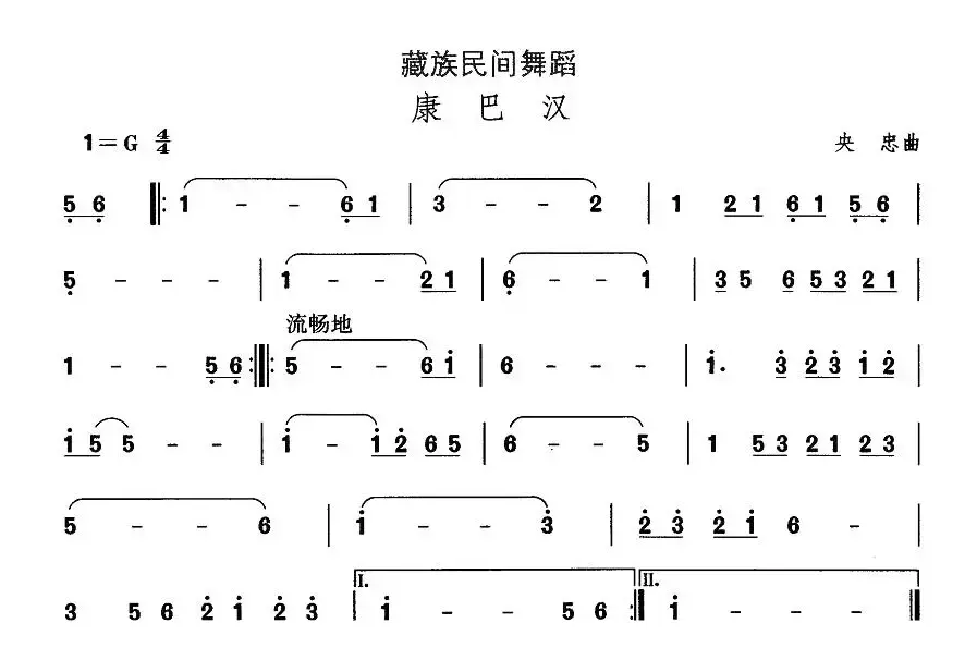 中国民族民间舞曲选（七)藏族舞蹈：康巴）