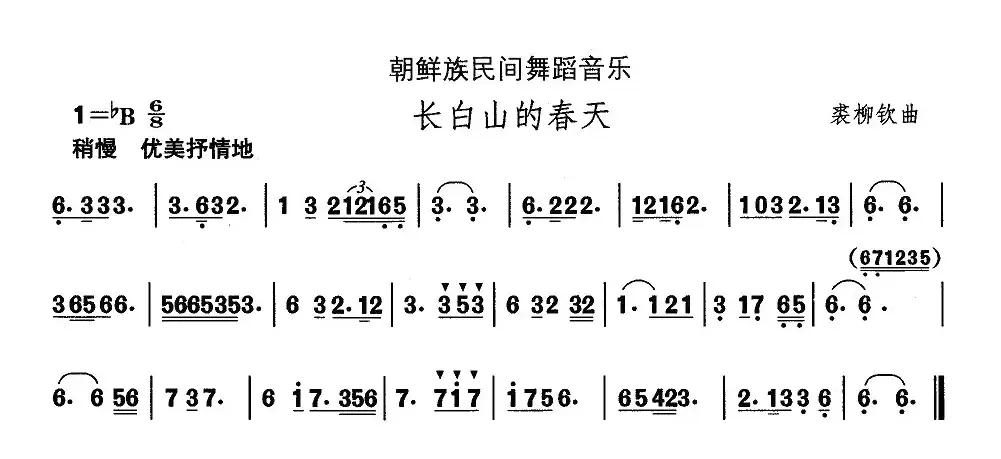 中国民族民间舞曲选（十一)朝鲜族舞蹈：长白山的春）