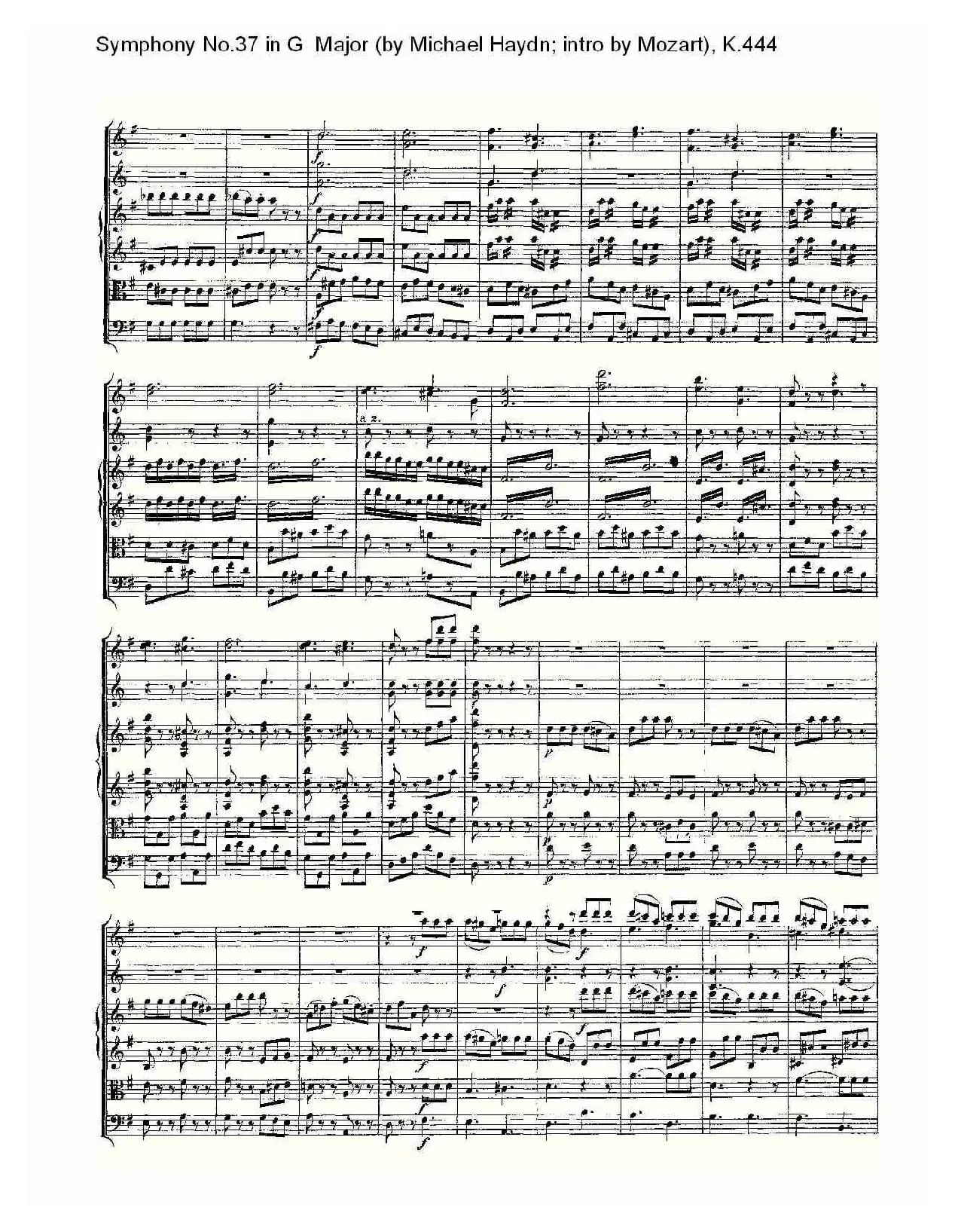 Symphony No.37 in G Major（G大调第三十七交响曲K.444）