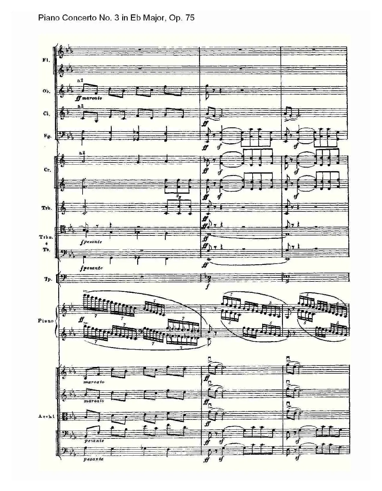 Piano Concerto No.3 in Eb Major,Op.75（Eb大调第三钢琴协奏曲）