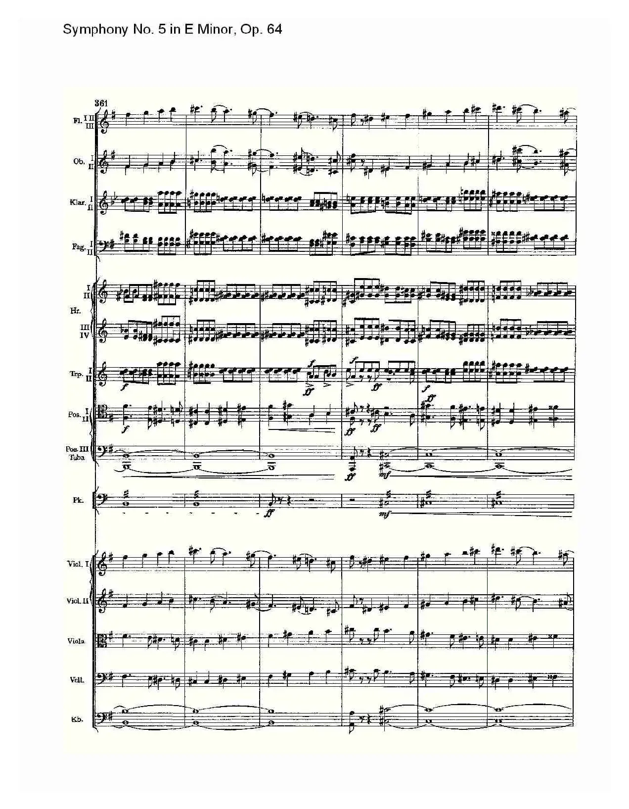 Symphony No. 5 in E Minor, Op.64（E小调第五交响曲 Op.64第四）