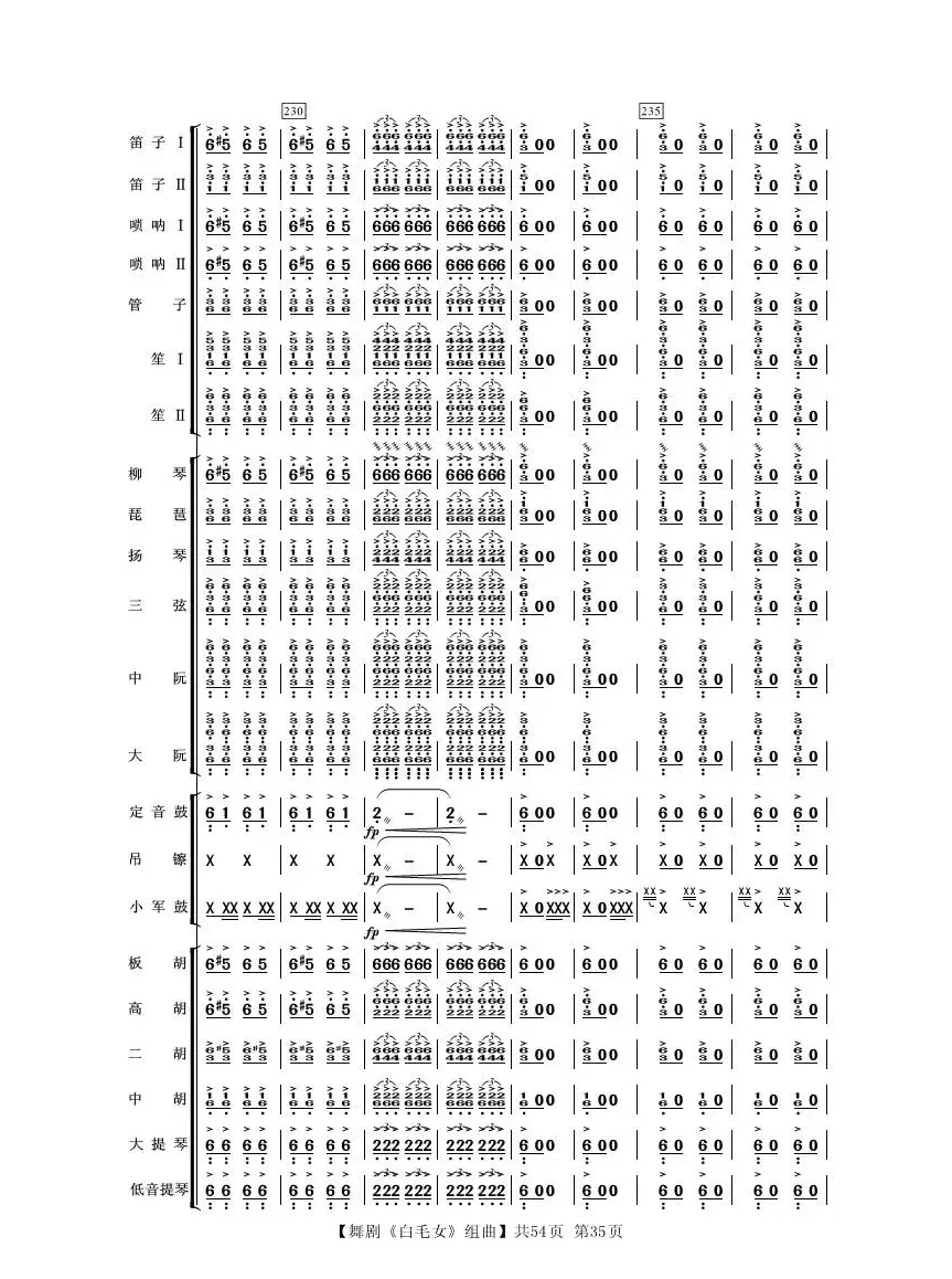 舞剧《白毛女》组曲（民族管弦乐合奏）