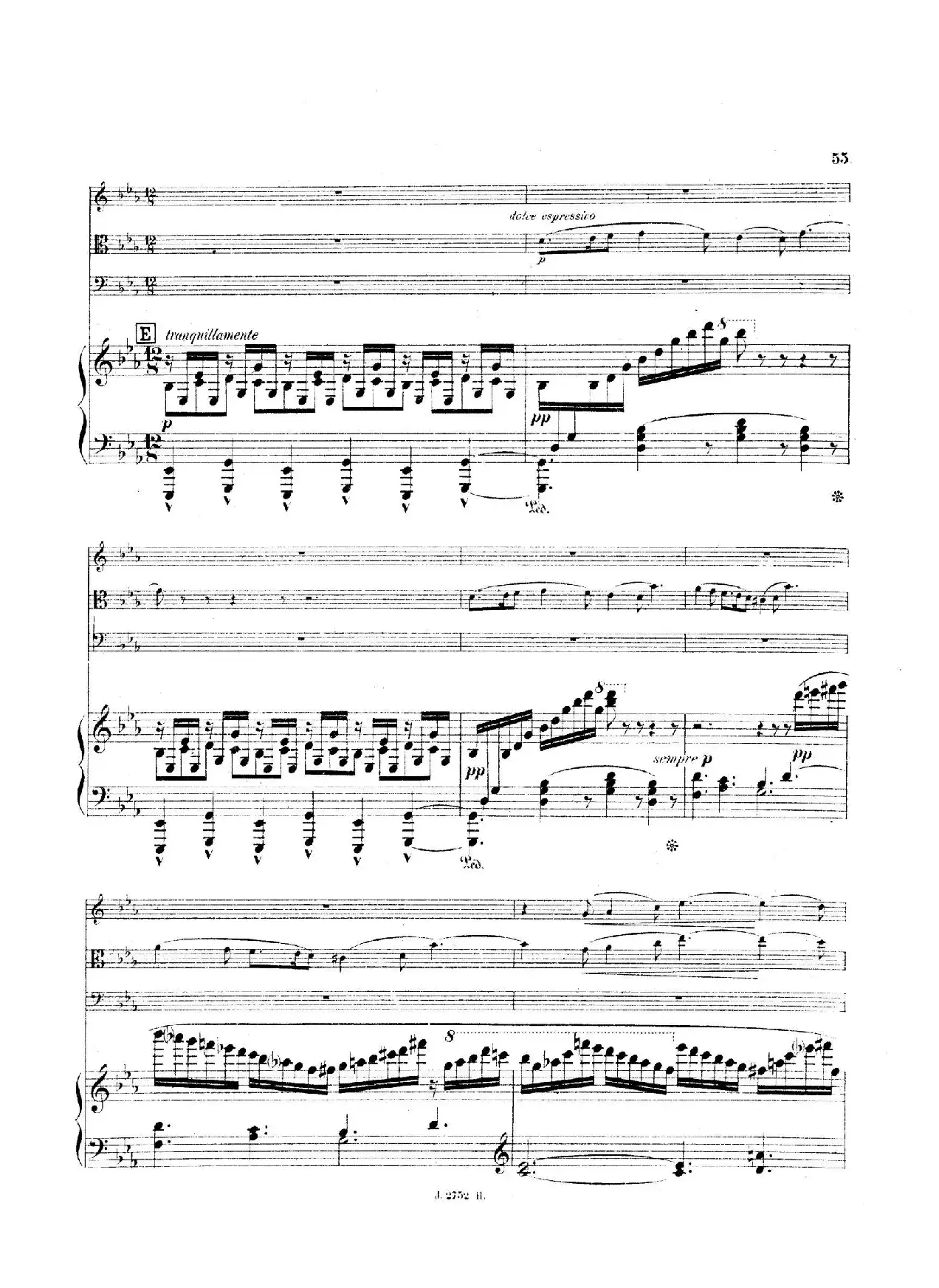 Piano Quartet No.2 in g Minor Op.45（g小调第二钢琴四重奏总谱）