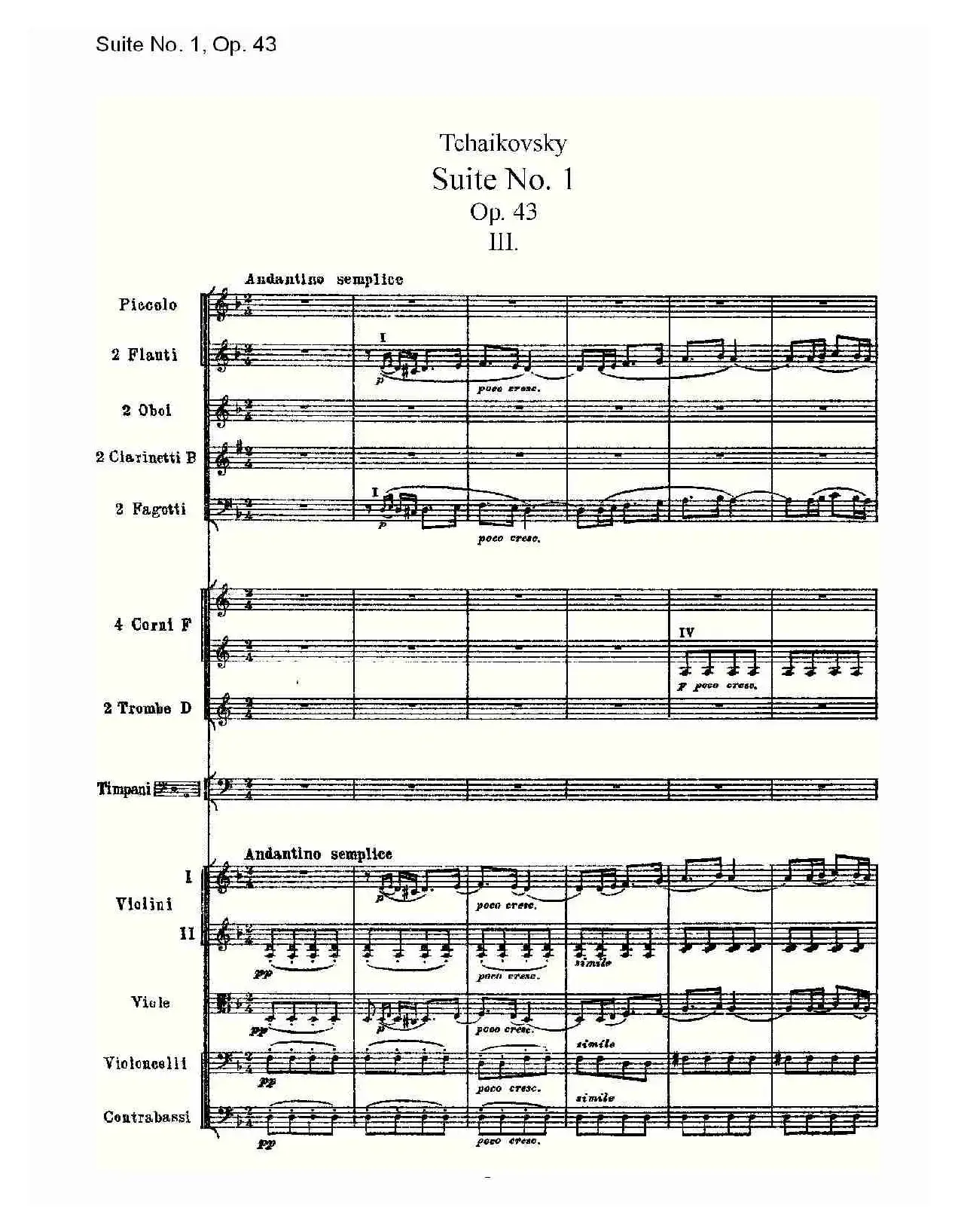 Suite No.1, Op.43   第一套曲,Op.43第三乐章