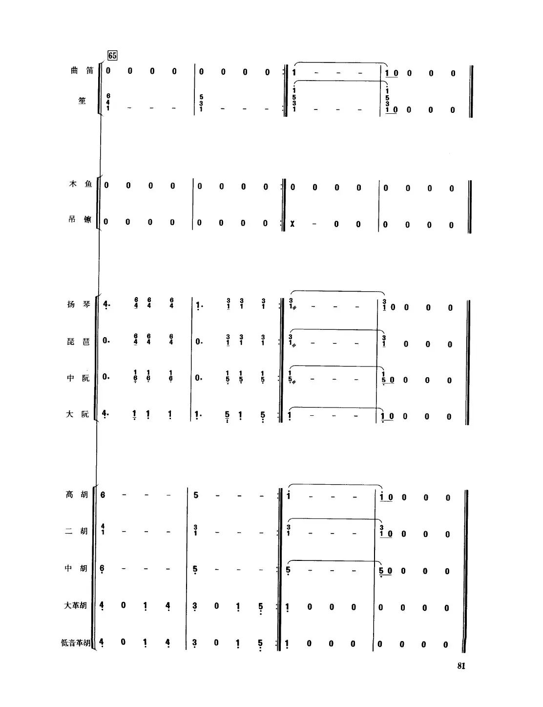 彩云追月（民乐合奏总谱）