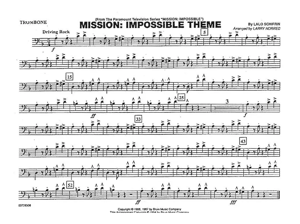 MISSION:IMPOSSIBLE THEME（分谱：长号）