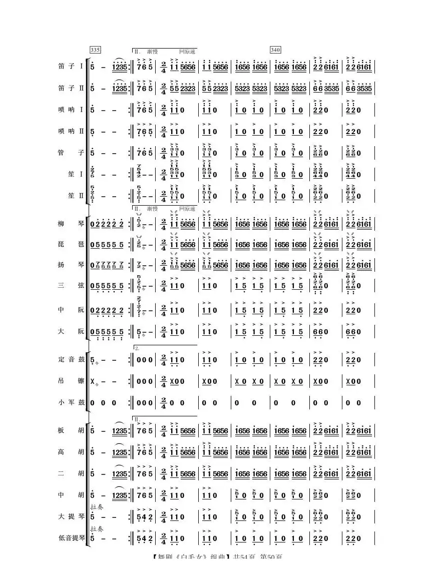 舞剧《白毛女》组曲（民族管弦乐合奏）