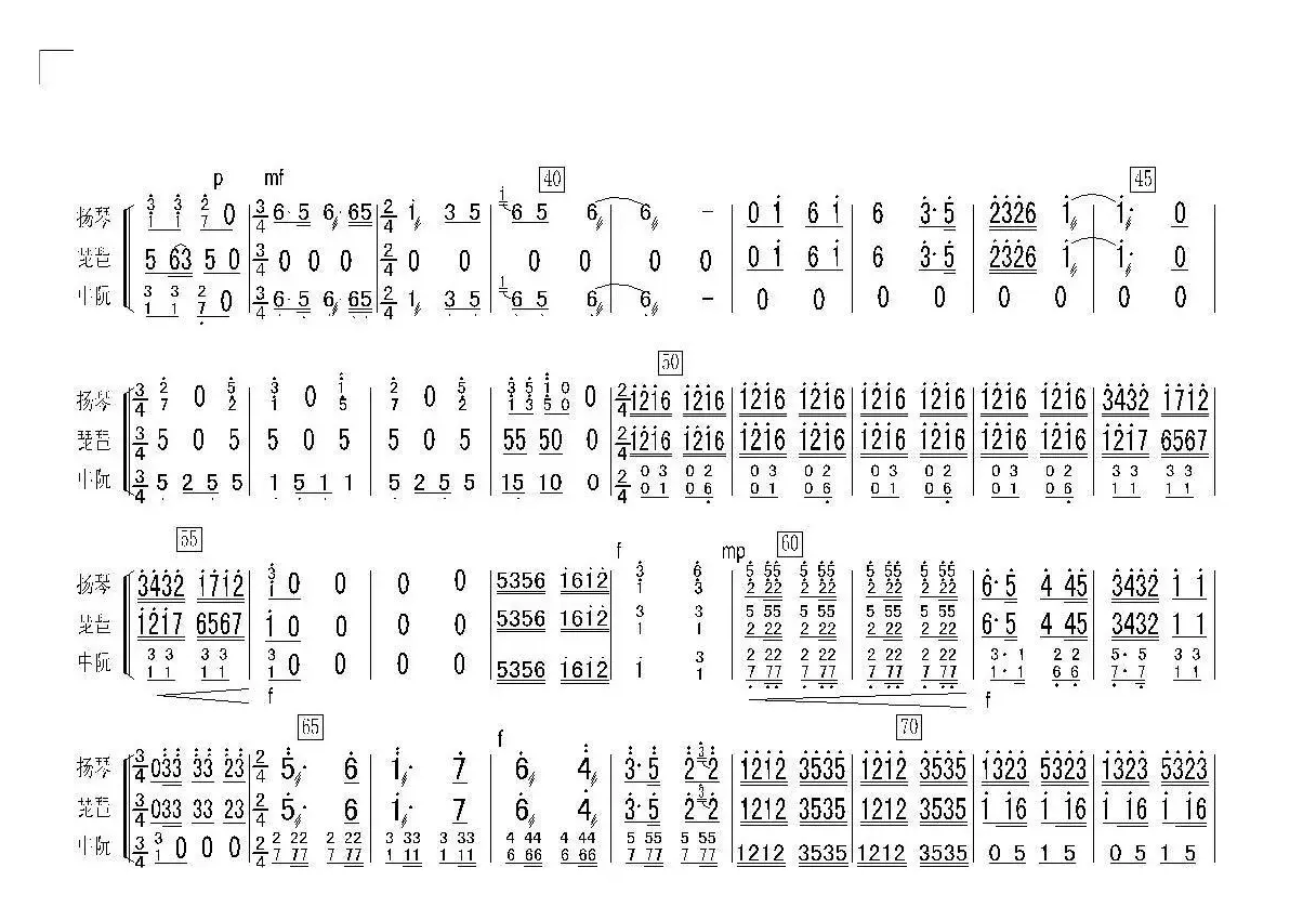 沿着社会主义大道奔前方（民乐合奏总谱）