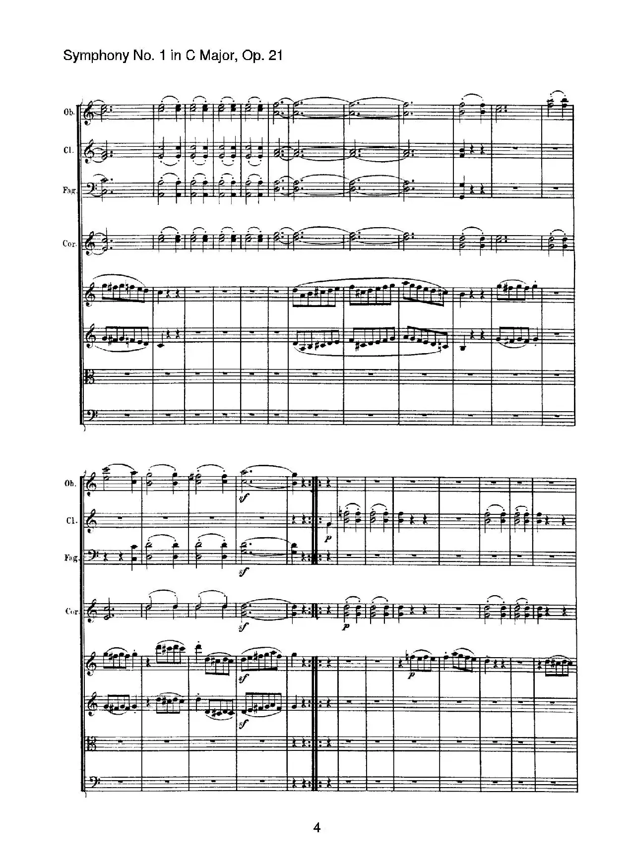 Symphony No.1 in C Major Op.21（Ⅲ）（交响乐总谱）