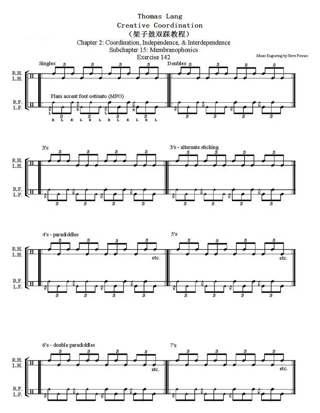 Thomas Lang - Creative Coordination（架子鼓双踩教程P76-91）