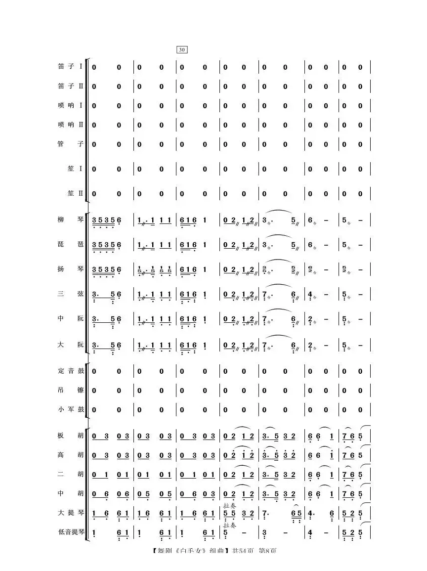 舞剧《白毛女》组曲（民族管弦乐合奏）