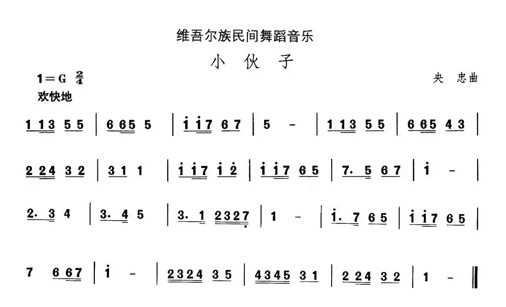 中国民族民间舞曲选（十)维吾尔族舞蹈：小伙）