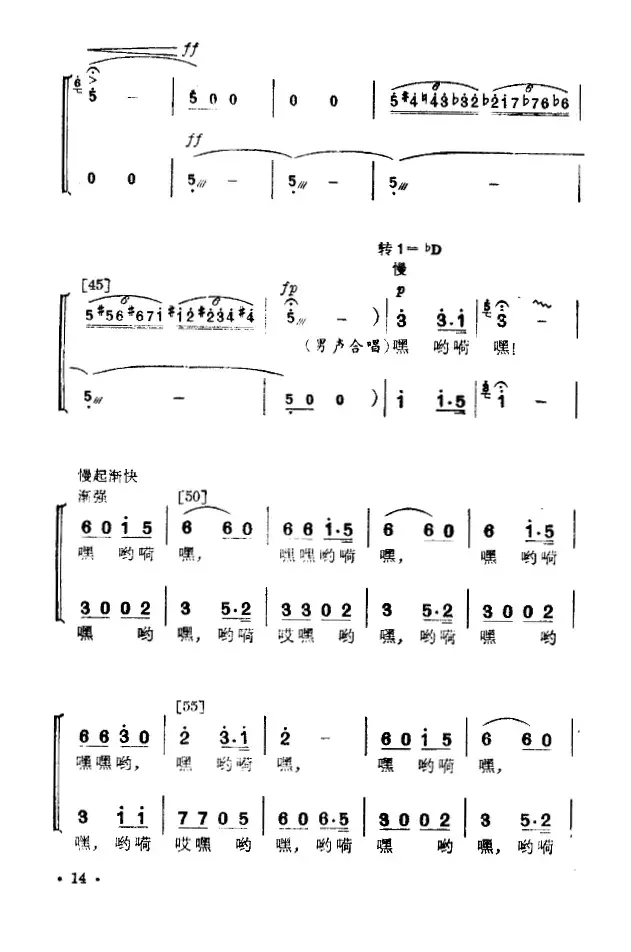 我为祖国采油忙（舞蹈音乐主旋律谱）