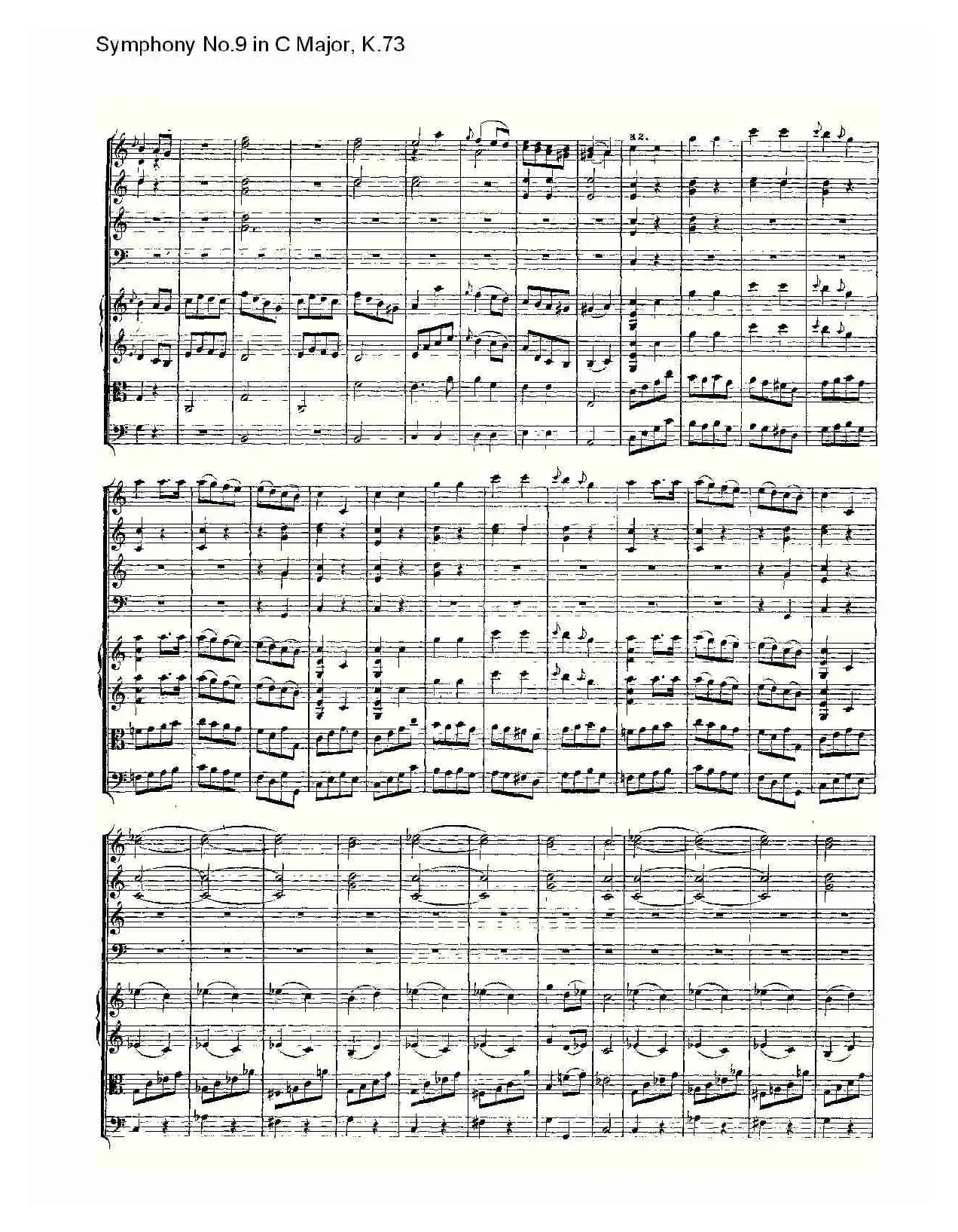 Symphony No.9 in C Major, K.73（C大调第九交响曲K.73）