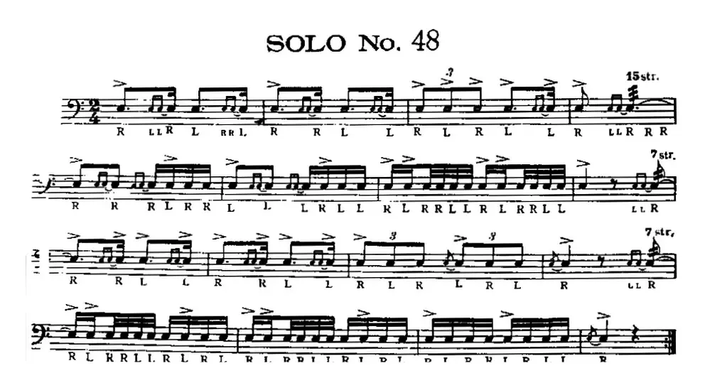 美国军鼓 SOLO No.46-50（爵士鼓谱）