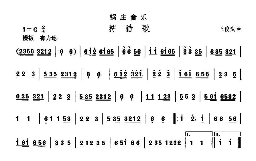 中国民族民间舞曲选（七)藏族舞蹈：锅庄-狩猎）