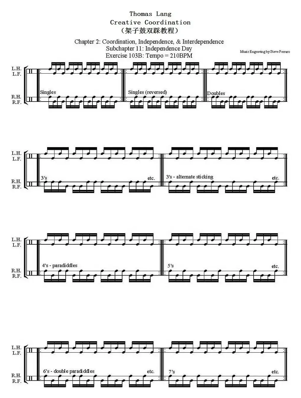 Thomas Lang - Creative Coordination（架子鼓双踩教程P51-75）