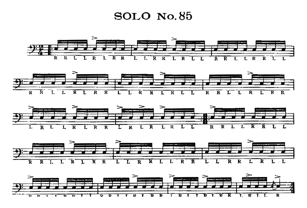 美国军鼓 SOLO No.81-85（爵士鼓谱）