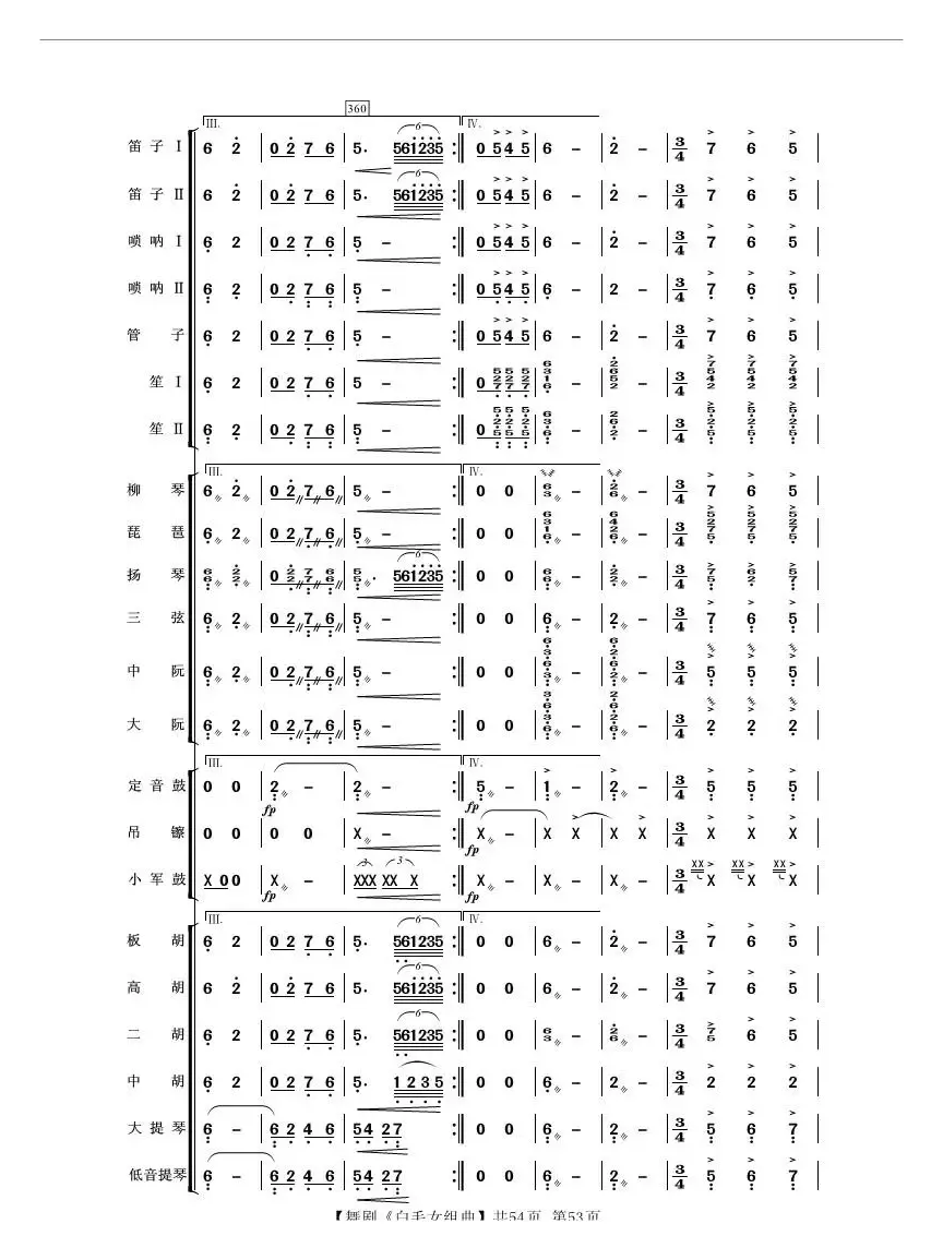 舞剧《白毛女》组曲（民族管弦乐合奏）