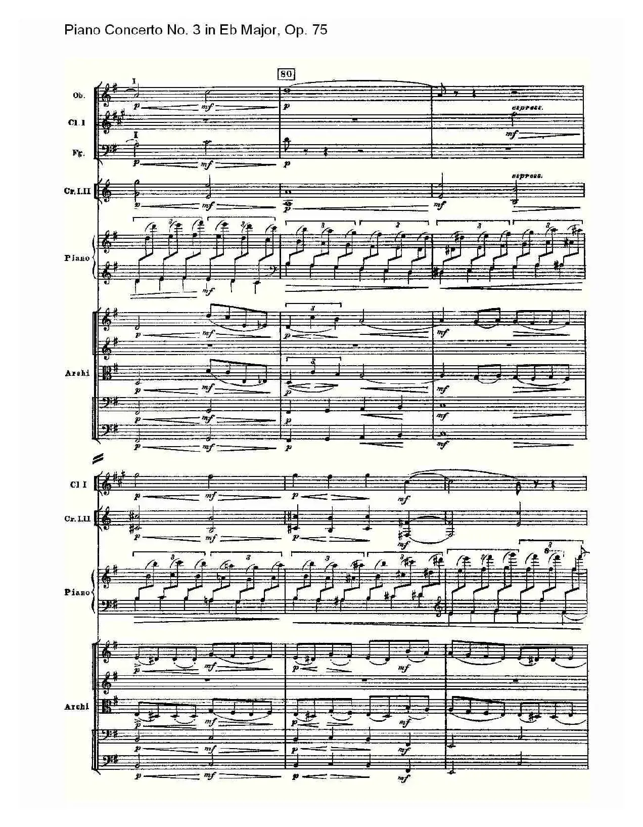Piano Concerto No.3 in Eb Major,Op.75（Eb大调第三钢琴协奏曲）