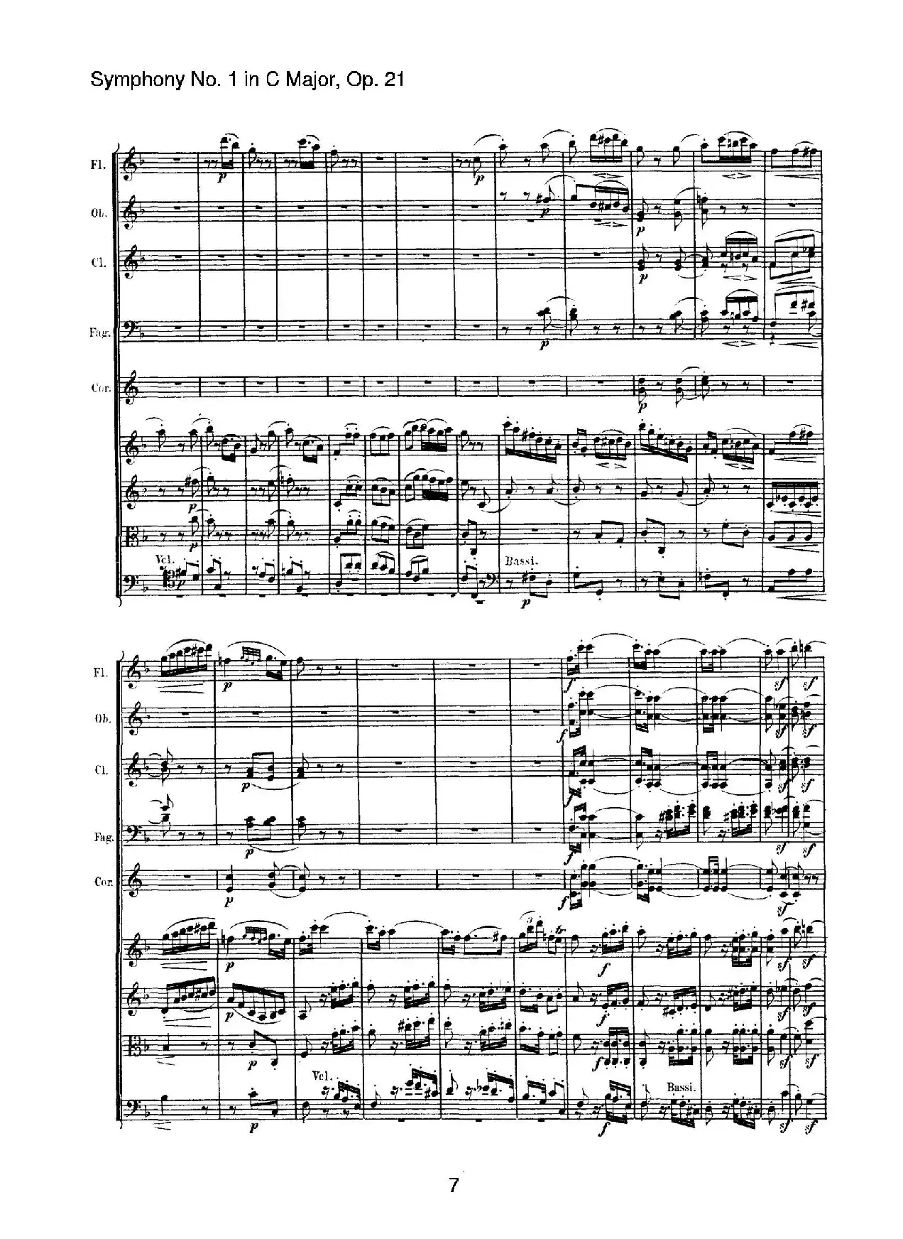 Symphony No.1 in C Major Op.21（Ⅱ）（交响乐总谱）