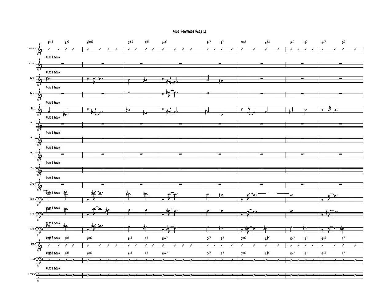 Four Brothers Big Band score（大爵士乐队总谱）