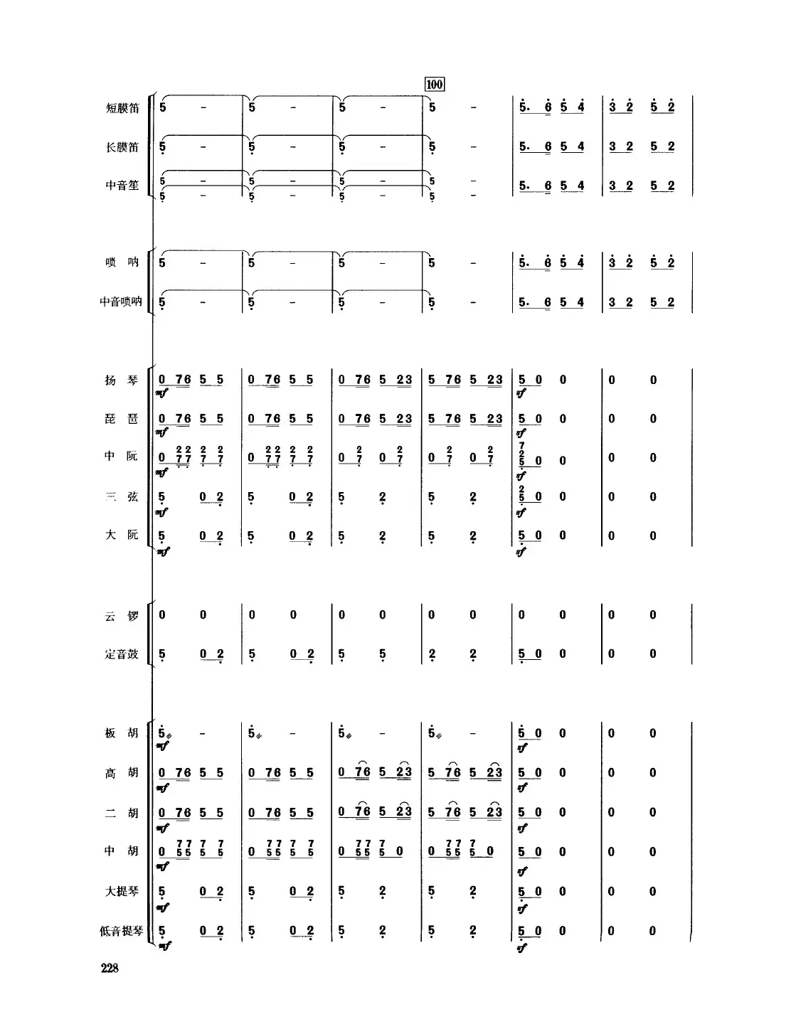 丰收锣鼓（民乐合奏总谱）