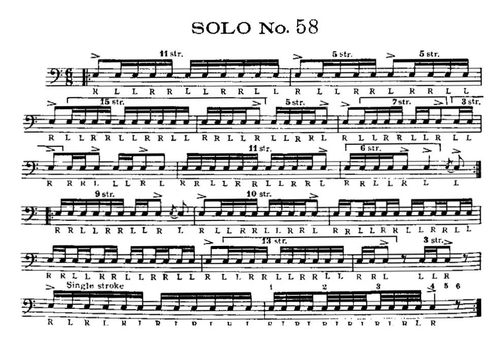 美国军鼓 SOLO No.56-60（爵士鼓谱）