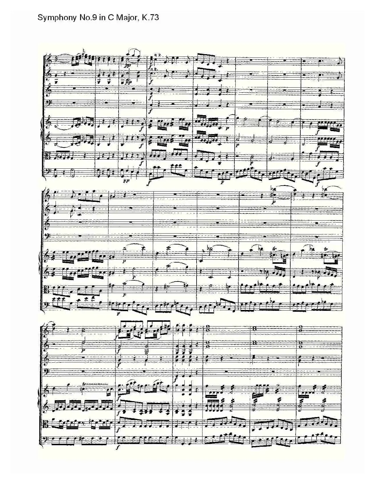 Symphony No.9 in C Major, K.73（C大调第九交响曲K.73）