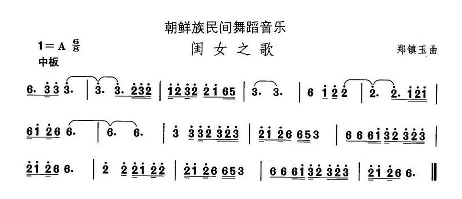 中国民族民间舞曲选（十一)朝鲜族舞蹈：闺女之）