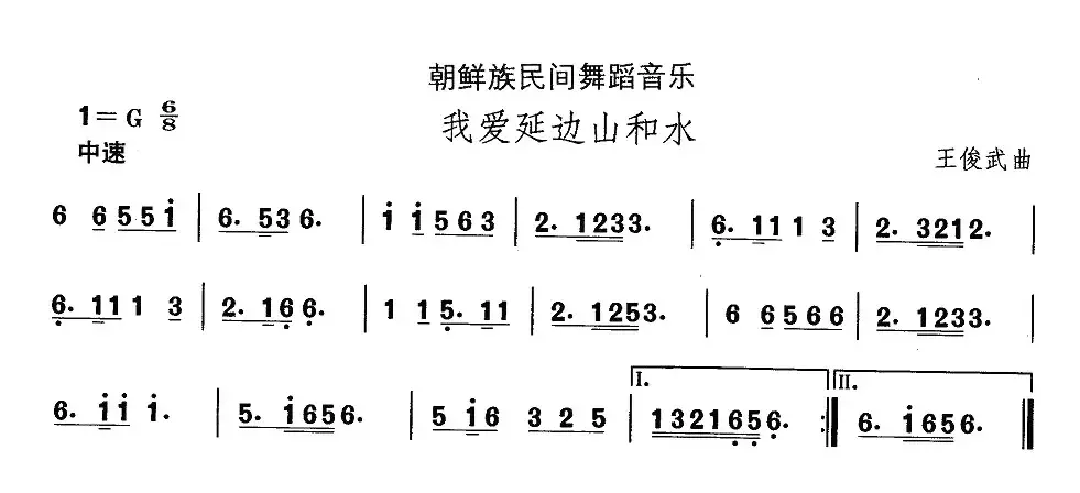 中国民族民间舞曲选（十一)朝鲜族舞蹈：我爱延边山和）