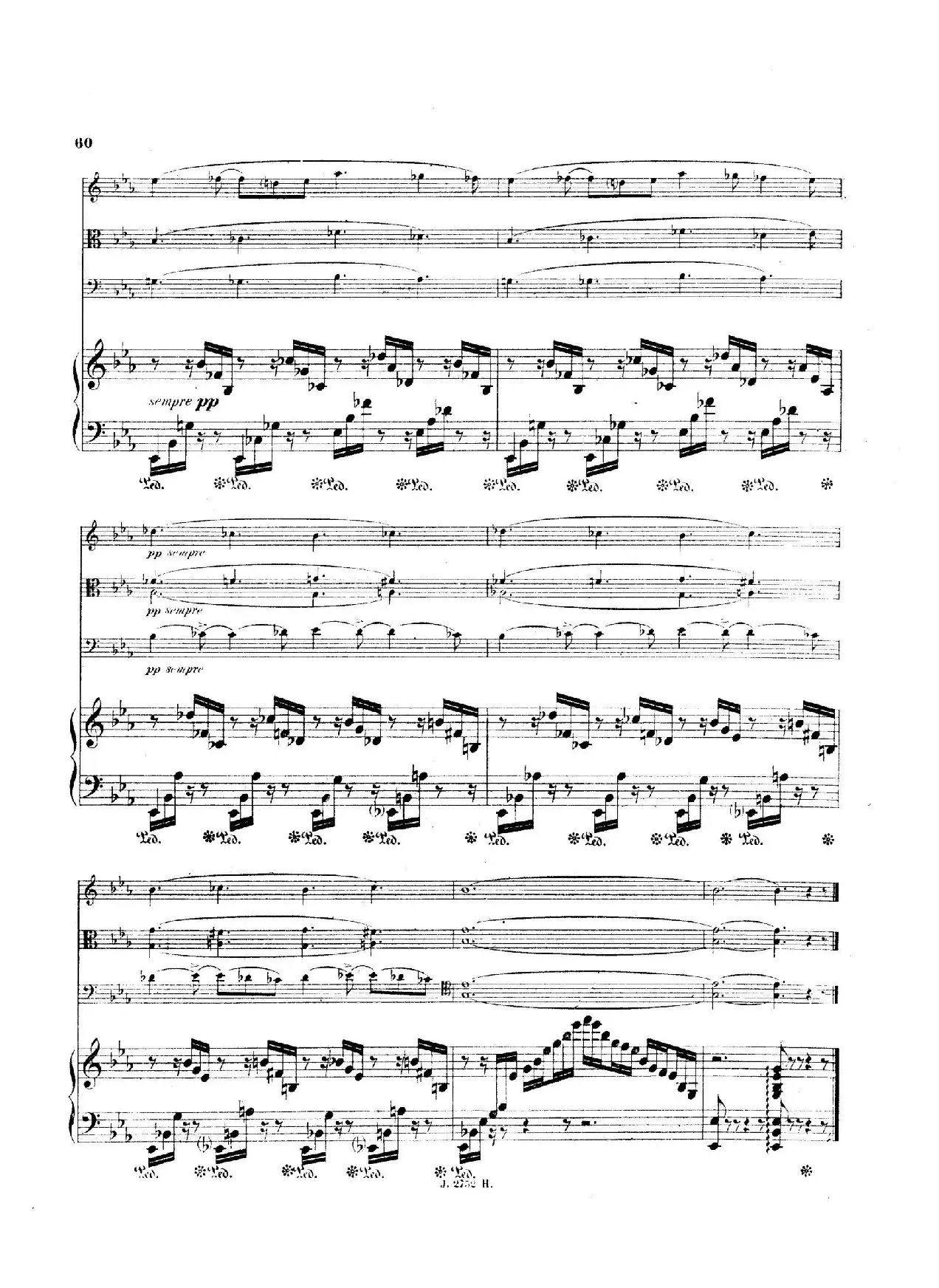 Piano Quartet No.2 in g Minor Op.45（g小调第二钢琴四重奏总谱）