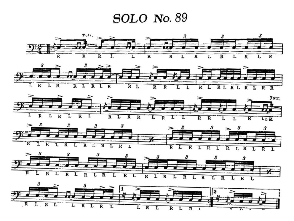 美国军鼓 SOLO No.86-90（爵士鼓谱）