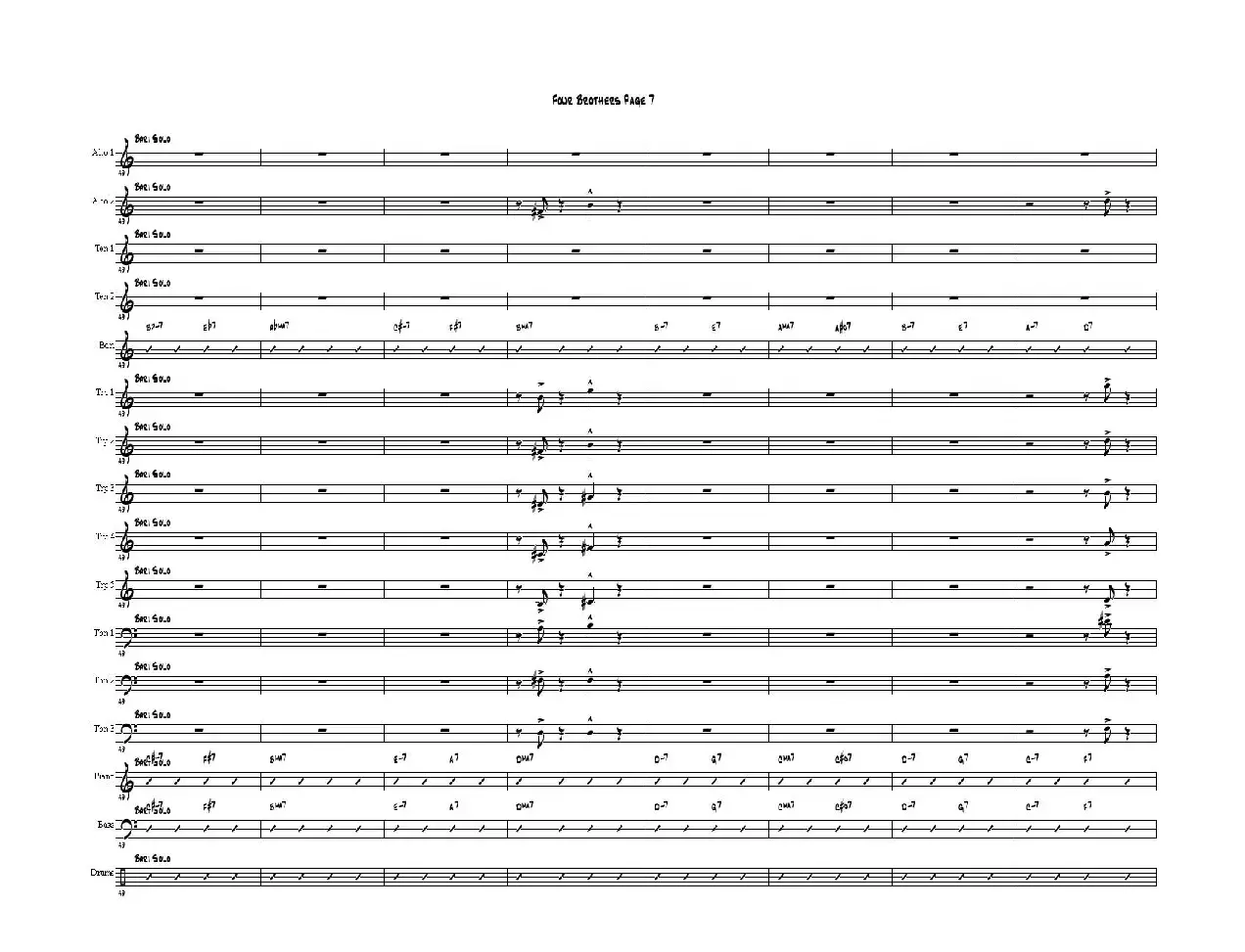 Four Brothers Big Band score（大爵士乐队总谱）