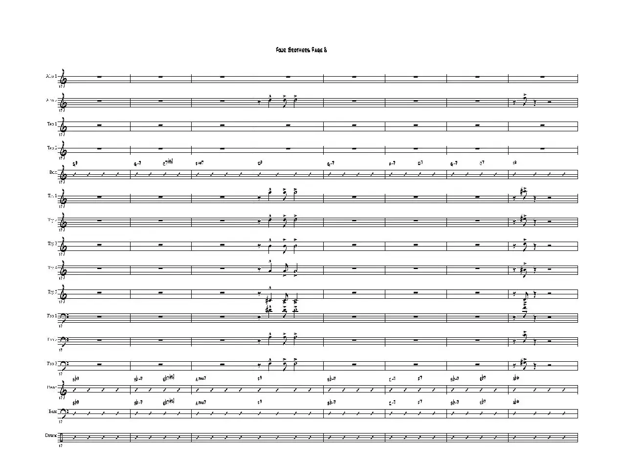 Four Brothers Big Band score（大爵士乐队总谱）