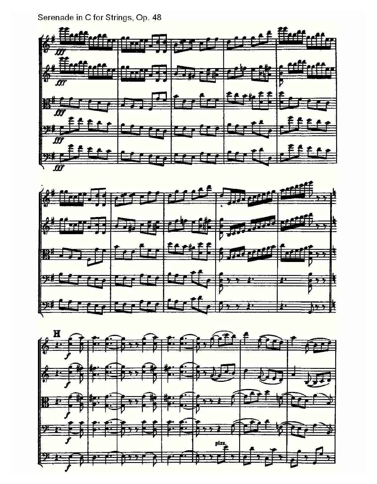 Serenade in C for Strings, Op.48  C调弦乐小夜曲，Op.48（一）