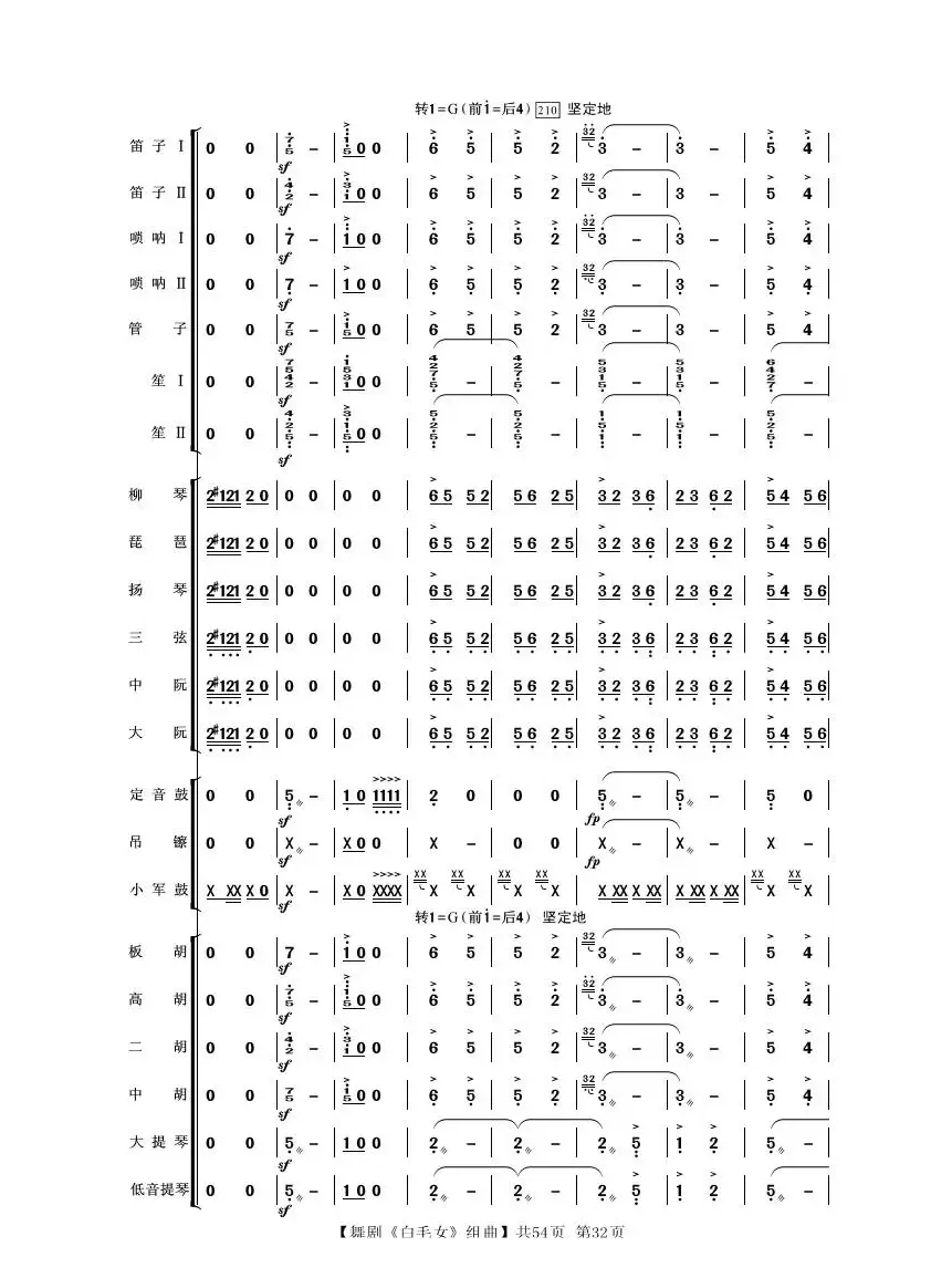 舞剧《白毛女》组曲（民族管弦乐合奏）