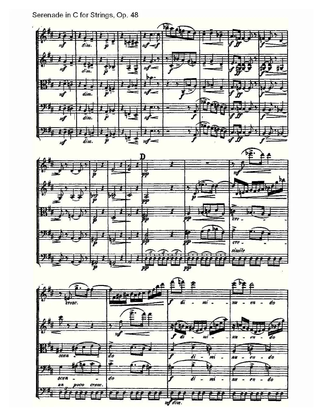 Serenade in C for Strings, Op.48  C调弦乐小夜曲，Op.48（二）