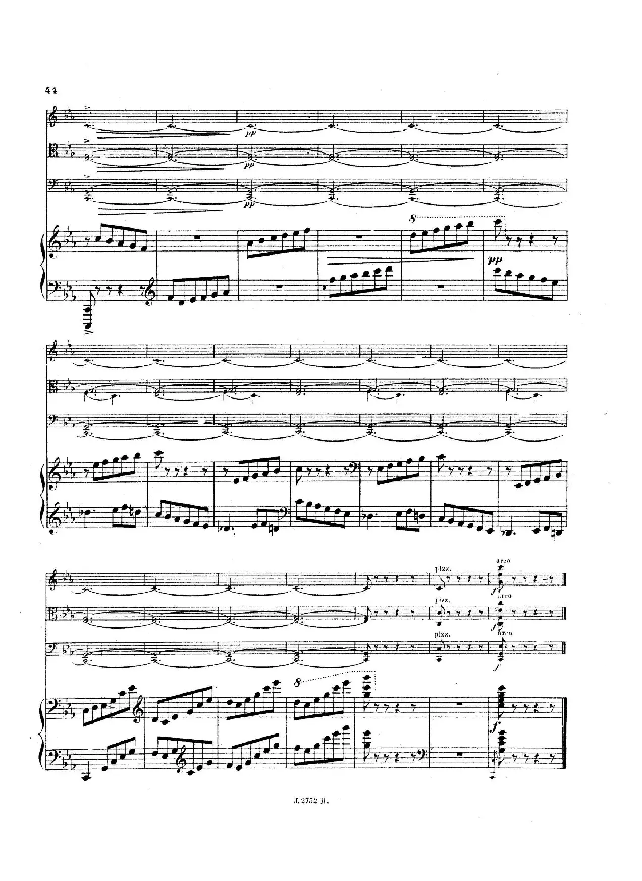 Piano Quartet No.2 in g Minor Op.45（g小调第二钢琴四重奏总谱）