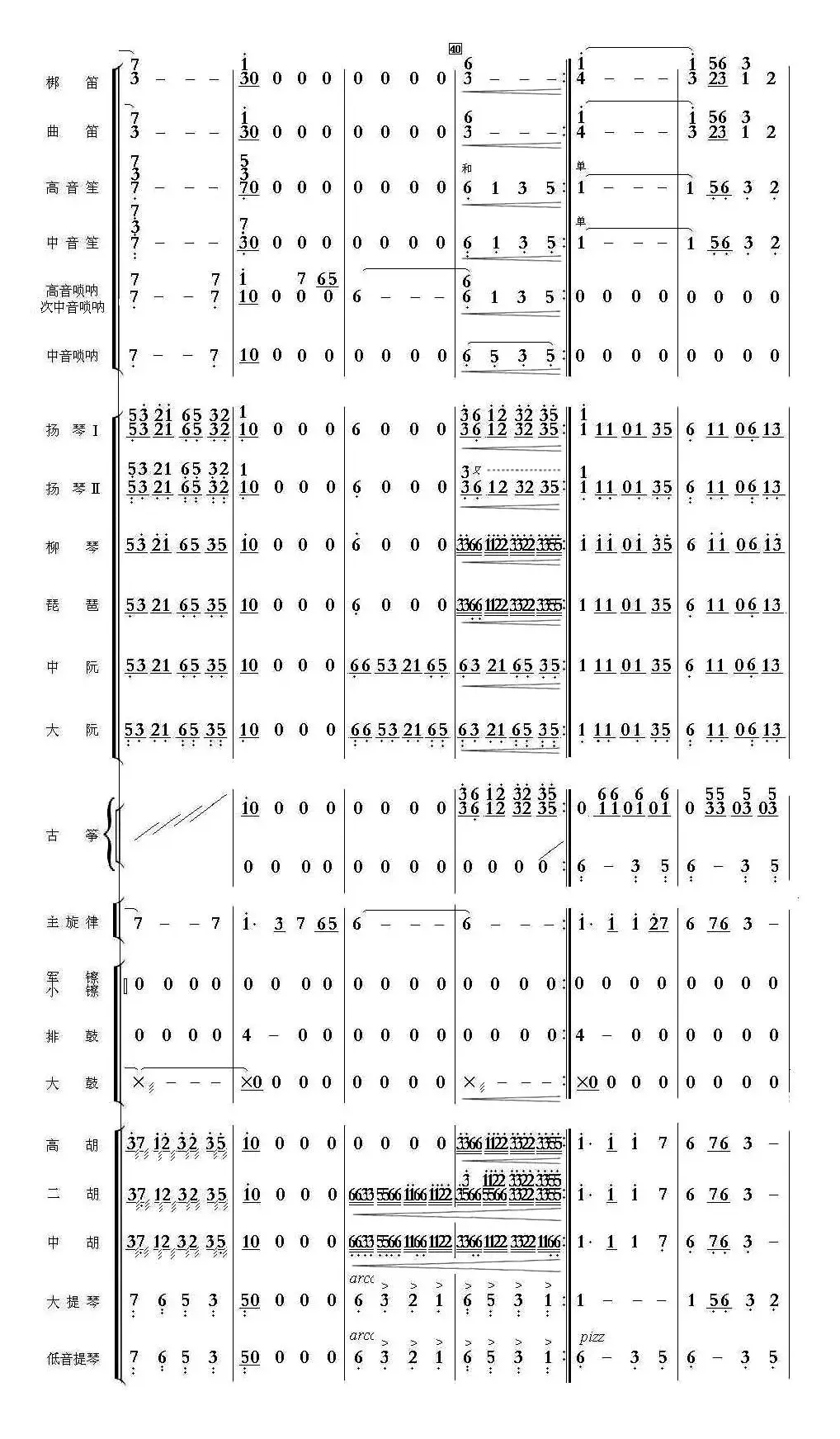 好日子（民乐合奏总谱、简谱）