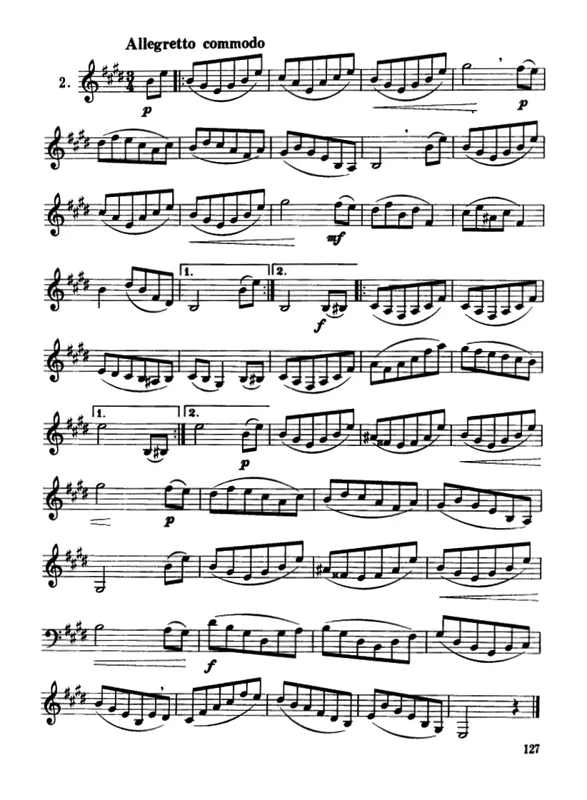 单簧管中级练习曲7首