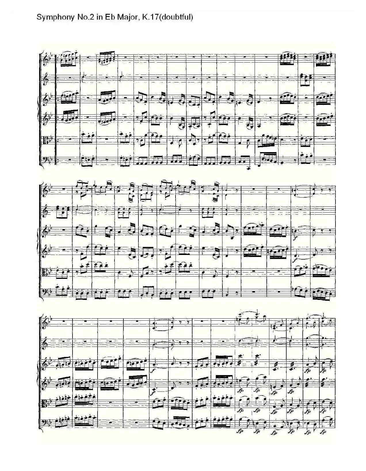 Symphony No.2 in Bb Major（doubtful))，K.1）