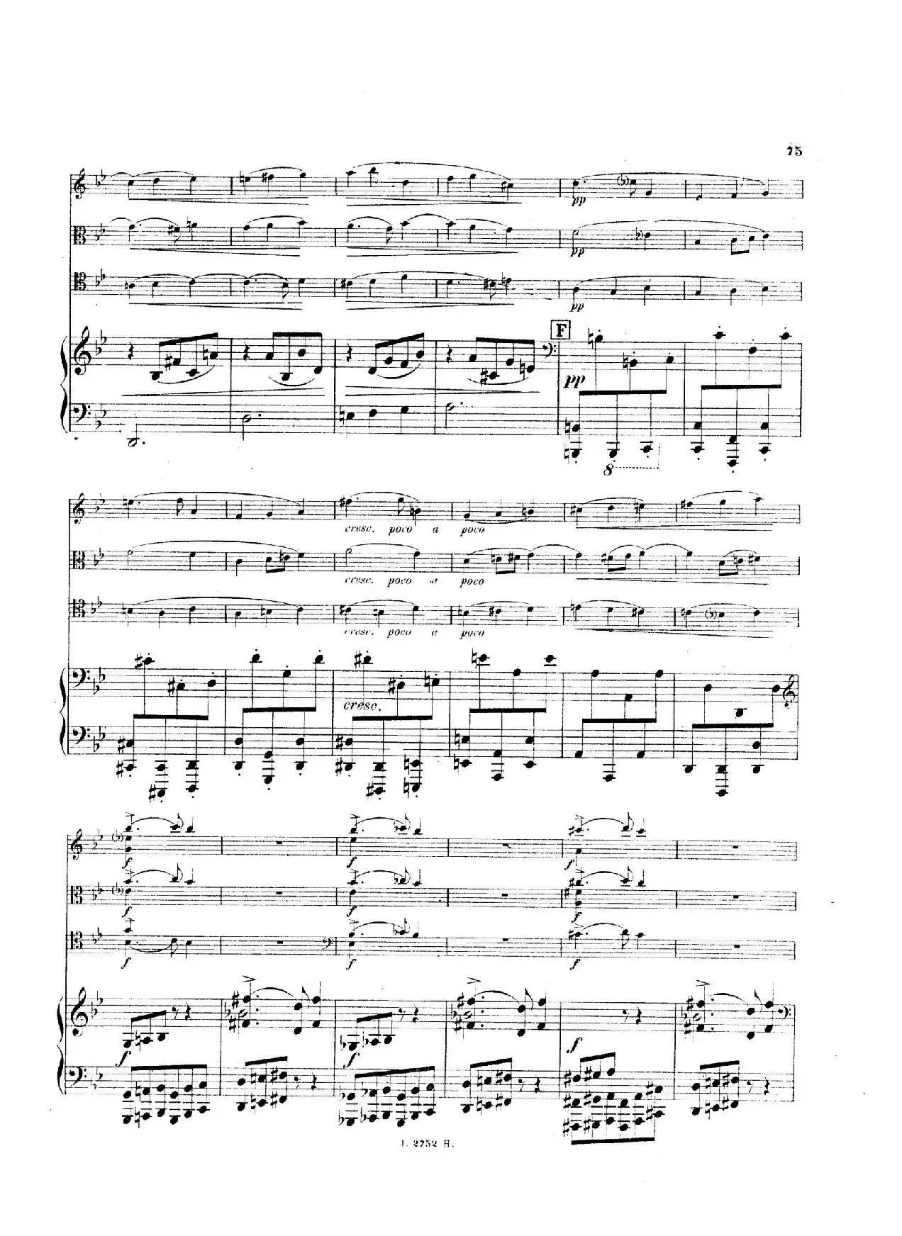 Piano Quartet No.2 in g Minor Op.45（g小调第二钢琴四重奏总谱）