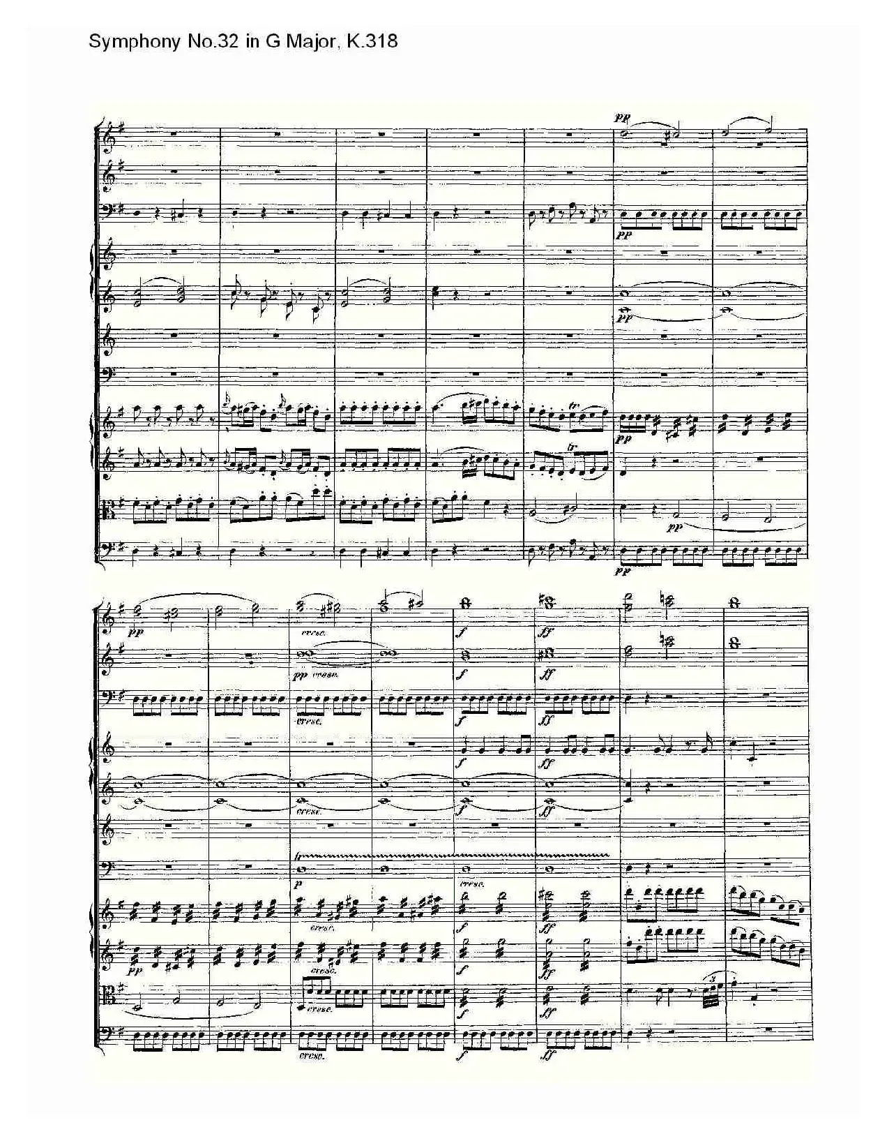 Symphony No.32 in G Major, K.318（G大调第三十二交响曲K.318）